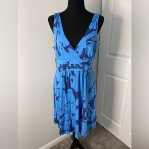 💙 American Eagle Outfitters Blue Abstract Print Sleeveless Dress l Poshmark